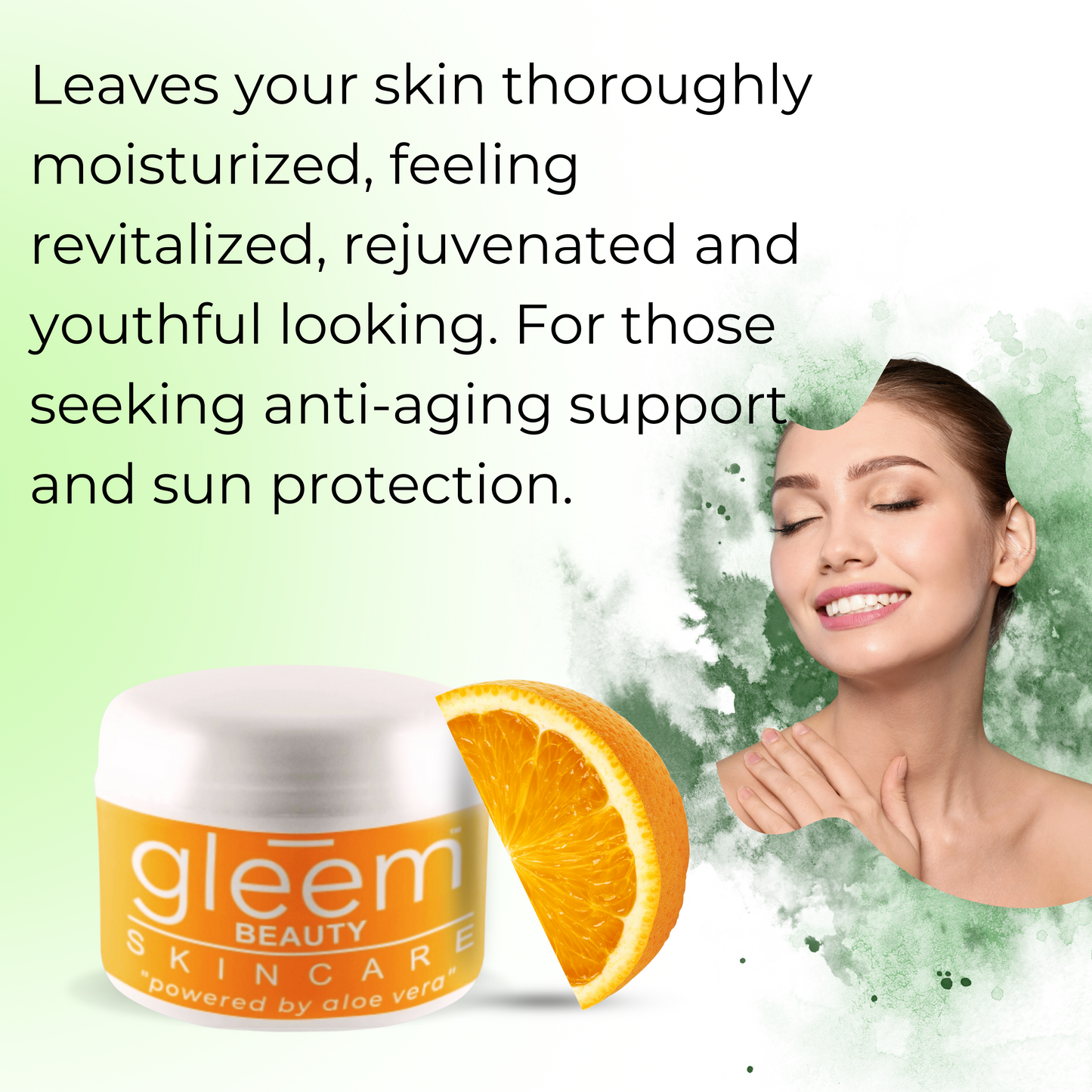 Leaves your skin throughly moisturized, feeling revitalized, rejuvenated, and youthful looking. For those seeking anti-aging support and sun protection.