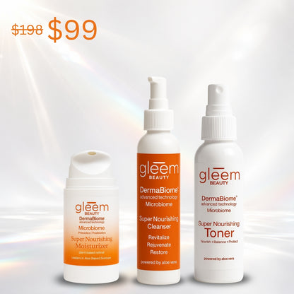Microbiome Restoring Bundle | Prebiotic & Postbiotic 3-Step Skincare Set