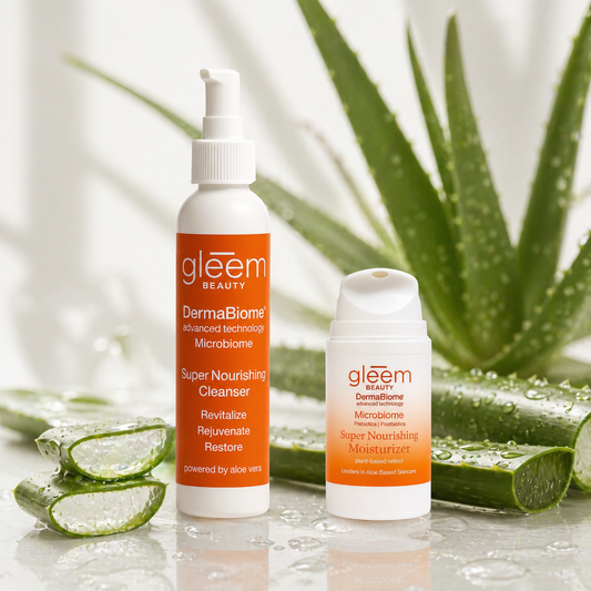 Barrier Reset Duo – Aloe-Based Cleanser + Microbiome Moisturizer – 2 Step Hydrating, Barrier Support Skincare Set