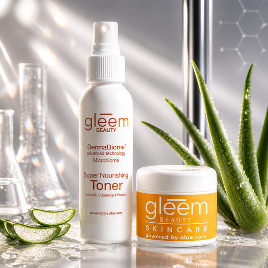 Day Defense Duo – Hydrating Toner + SPF 30 Moisturizer Primer with Vitamin C Beads – 2-Step Daily Sunscreen Skincare Set