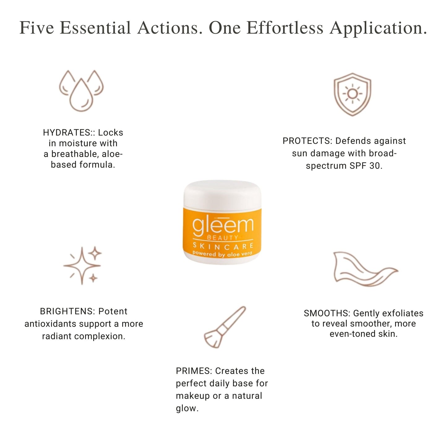 One & Done Day Moisturizer SPF 30 | Vitamin C + Primer | Gleem Beauty Skincare