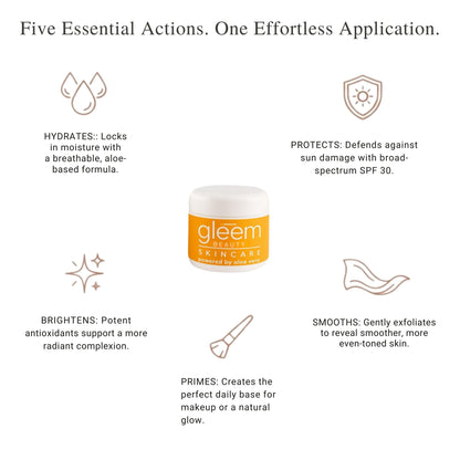 One & Done Day Moisturizer SPF 30 | Vitamin C + Primer | Gleem Beauty Skincare