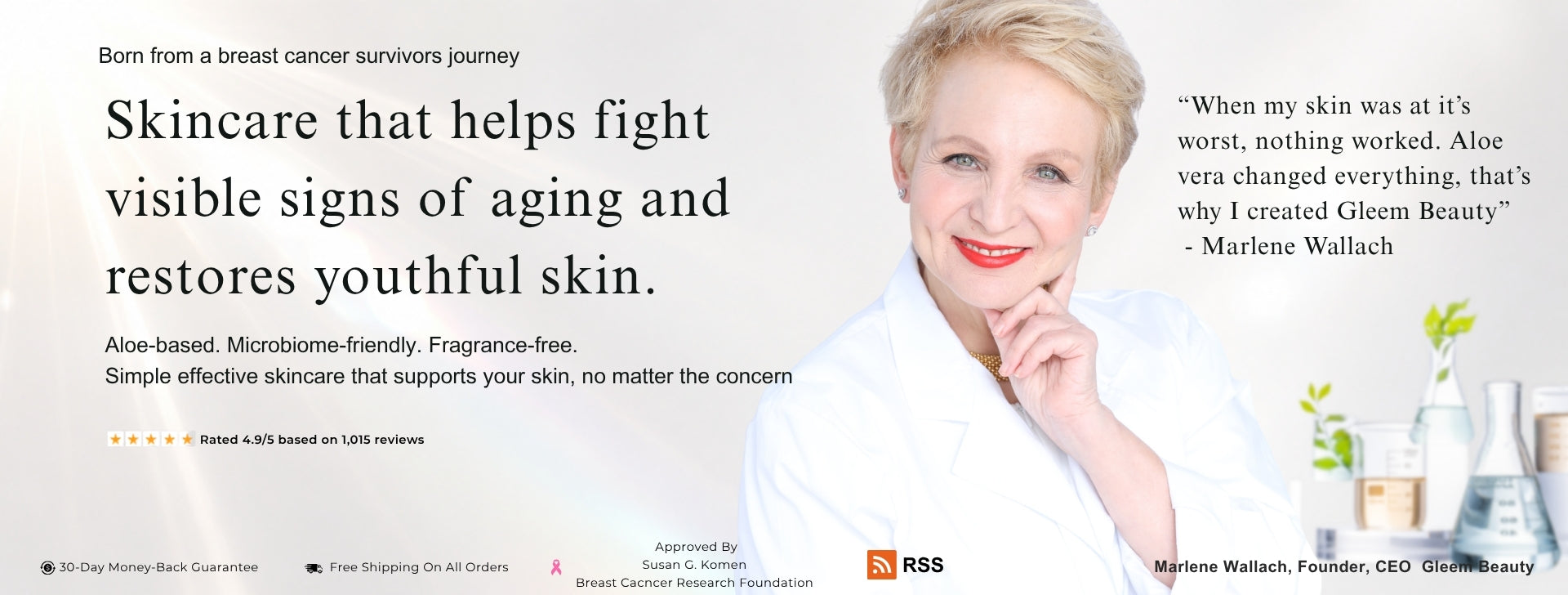 Aloe-based skincare that is microbiome-friendly and fragrance-free.