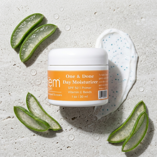 One & Done Day Moisturizer SPF 50 Primer Vitamin C beads | Mineral Face Sunscreen + Primer