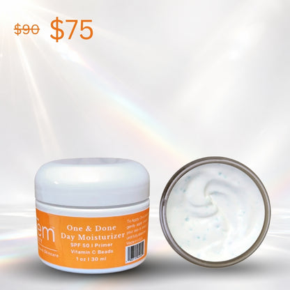 One & Done Day Moisturizer SPF 50 | Vitamin C Beads + Primer